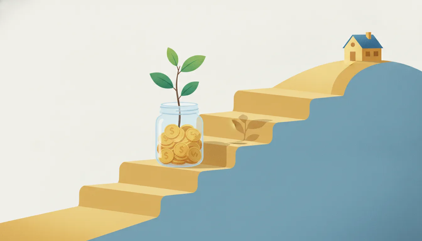 Editorial illustration for Building Credit From Scratch: Tools, Trade-offs and Habits.