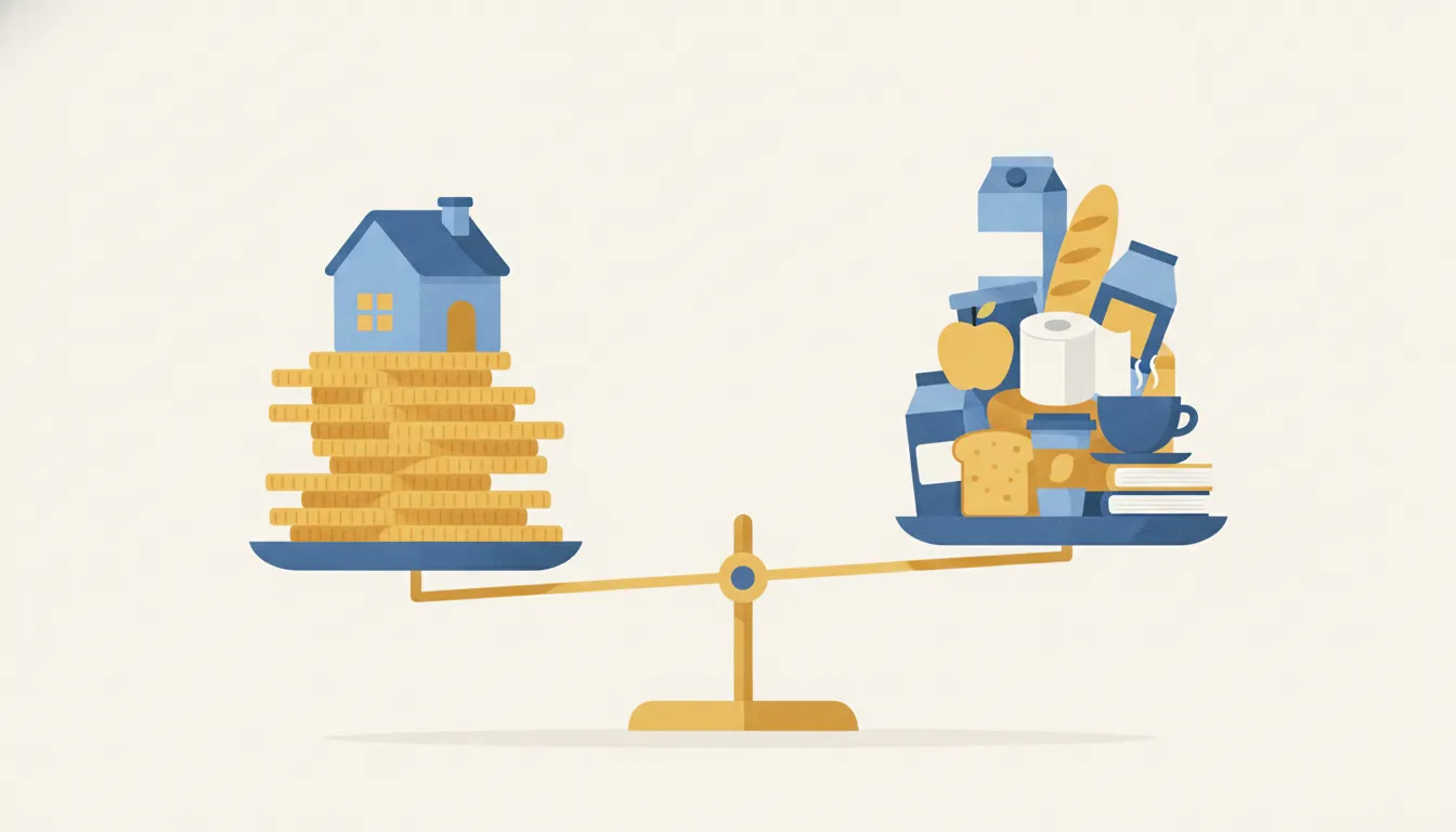 Editorial illustration for Is Your Home's Value Really Rising? Nominal vs. Real Growth.